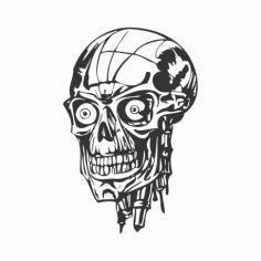 Horror Skull Free DXF File