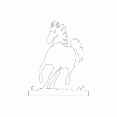 Running Horse Free DXF File