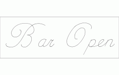 Bar Open Free DXF File