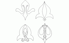 Design Flowers Free DXF File