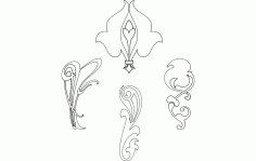 Design Flowers 2 Free DXF File