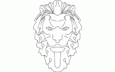 Lion Art Free DXF File