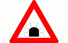 Road Sign Tunnel Ahead Free DXF File
