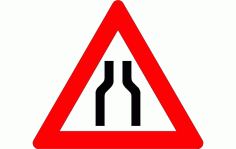 Traffic Narrow Road Sign Free DXF File