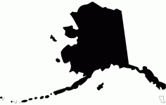 Us State Map Alaska Ak Free DXF File
