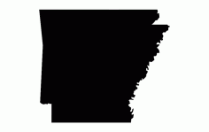 Us State Map Arkansas Ar Free DXF File