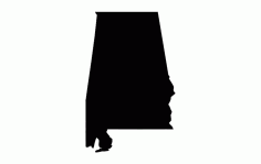 Us State Maps Alabama Al Free DXF File