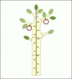 Apple Tree Height Measure Download For Laser Cut Cnc Free CDR Vectors Art