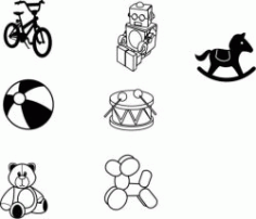 Sketches Of children’s Favorite Toy Models Free DXF File