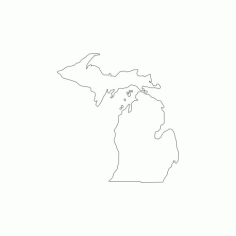 Michigan Outline Free DXF File