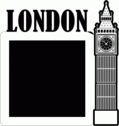 Clock Shaped Picture Frame In London England Free CDR Vectors Art