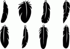 Feather Earring Free CDR Vectors Art