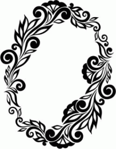 Floral Wreath Download For Printers Or Laser Engraving Machines Free CDR Vectors Art