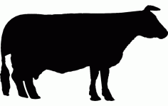 Cow Silhouette Free DXF File