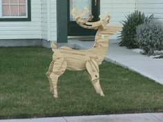 Laser Cut Wooden Deer Free DXF File