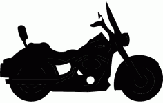 Motorcycle Silhouette Black Free DXF File