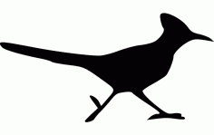 Roadrunner Bird Silhouette Free DXF File