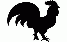 Rooster (4) Free DXF File