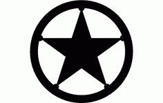 Texas Star Free DXF File