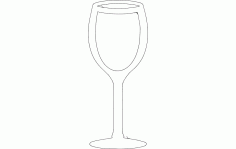 Wine Glass Free DXF File
