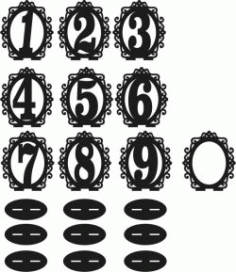 Frame The Numbers Download For Laser Cut Cnc Free CDR Vectors Art
