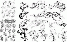 Floral Swirl Free DXF File
