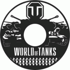 Tank Wall Clock Free DXF File