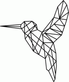 Hummingbird Art Download For Laser Cut Plasma Free DXF File