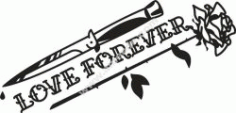 Love Forever Free DXF File