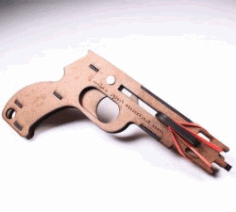 Wooden Jenga Pistol Download For Laser Cut Cnc Free DXF File
