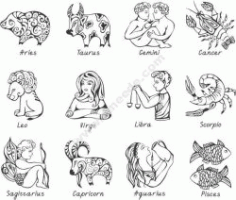 12 Signs Of The Zodiac Free CDR Vectors Art