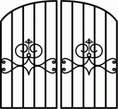 Iron Fence Gate Download For Laser Cut Plasma Free CDR Vectors Art
