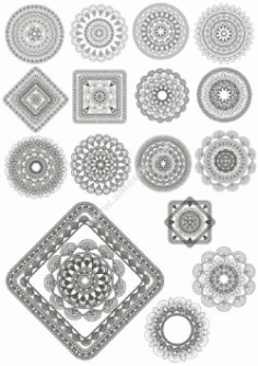 Mandala Ornaments Collection Free CDR Vectors Art