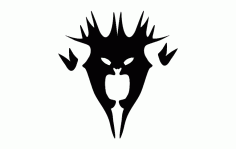 Demon Mask Free DXF File