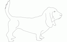Dog Line Art Free DXF File