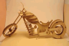 Laser Cut Wooden Motor Bike Free DXF File