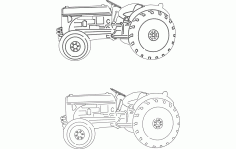 Tractor Pair Free DXF File