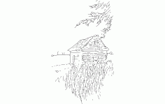 Cabin On The Plains Free DXF File