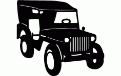 Willys Jeep silhouette Free DXF File