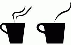 Coffee Cups Free DXF File