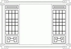 Wooden Cabinet Front Pattern For Laser Cut CNC Free DXF File