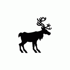 Animal Moose Silhouette Free DXF File