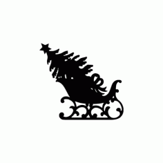Sleigh silhouette Free DXF File