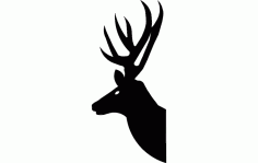 Deer Head Silhouette Classic Free DXF File