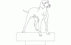 Dog Standing Strong Free DXF File