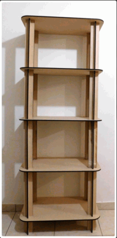 Estante 5 Niveles Wooden Shelf Free DXF File
