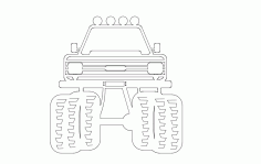 Jeep 4×4 Front Free DXF File