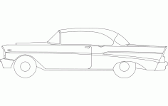 57 Chevy Car Free DXF File