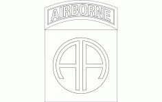82nd Airborne Logo Free DXF File