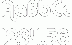 Letters And Numbers Free DXF File